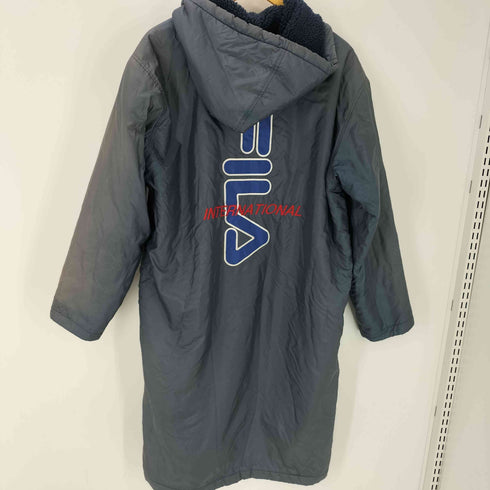 フィラ FILA 裏地 ボア フリース 中綿 INTERNATIONAL インターナショナル フーデット ナイロン ベンチ コート メンズ import:S