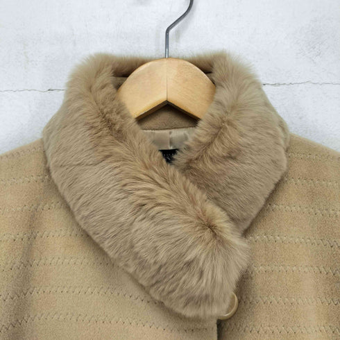 LILIANATORI rabbit fur アンゴラ混ラビットファー付デザインコート レディース 9AR