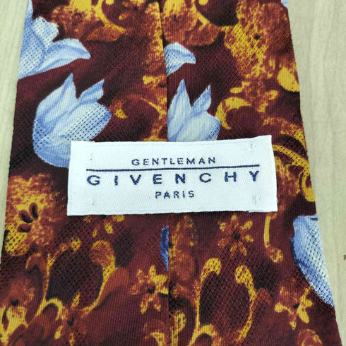ジバンシィ GIVENCHY 花柄シルクネクタイ メンズ