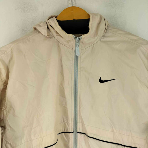 ナイキ NIKE 00S スウッシュ刺繍 ナイロン フーディ メンズ JPN:S