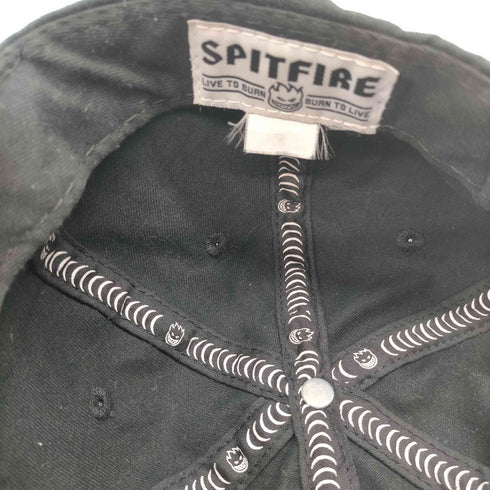 スピットファイアー SPITFIRE ロゴ ワッペン 刺繍 ベルトレザー 6パネル キャップ メンズ