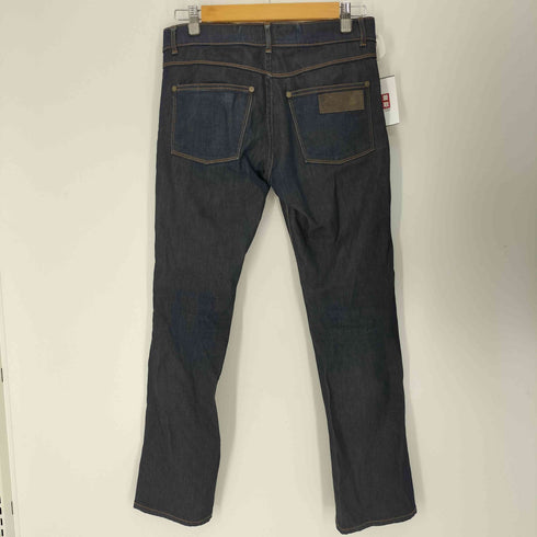 エイプリルセブンティセブン April77 チュニジア製 ロゴパッチ コーデュロイ 濃紺 インディゴ スキニーデニムパンツ メンズ 29/30