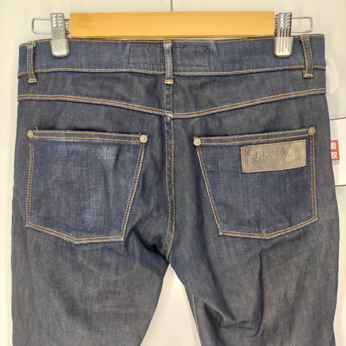 エイプリルセブンティセブン April77 チュニジア製 ロゴパッチ コーデュロイ 濃紺 インディゴ スキニーデニムパンツ メンズ 29/30