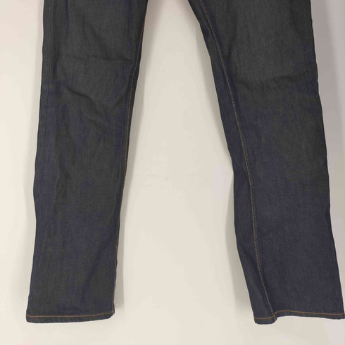 エイプリルセブンティセブン April77 チュニジア製 ロゴパッチ コーデュロイ 濃紺 インディゴ スキニーデニムパンツ メンズ 29/30