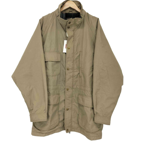 エディーバウアー Eddie Bauer 80-90s 黒タグ スタンドカラー 裏地チェック ジップアップジャケット メンズ import:XL