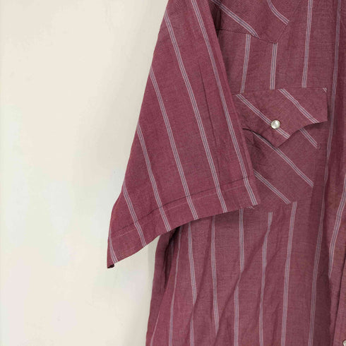 プレインズ PLAINS 60-70s 襟芯 ダブルポケット スナップボタン シャツ メンズ import:XL