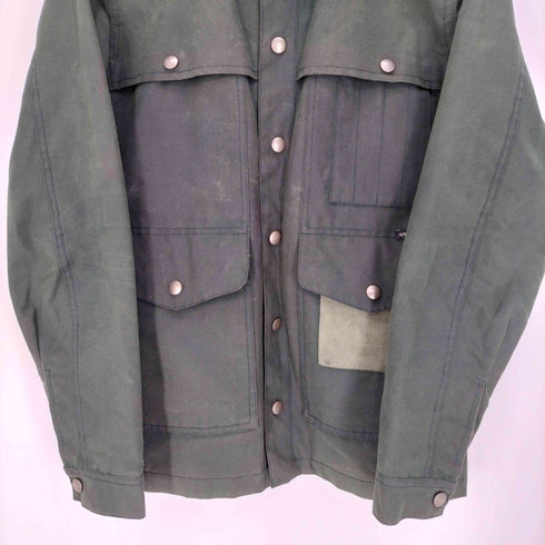 エイプリルセブンティセブン April77 ローマニア製 オイルド 裏地チェック ワークジャケット メンズ import:S