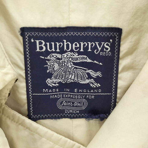 バーバリーズ BURBERRYS 80S 英国製 Saint Phil ZURICH 一重 トレンチ コート 1986年製 メンズ