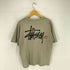 ステューシー Stussy 90-00s USA製 袖裾シングル ショーンフォント 両面プリントクルーネックTシャツ メンズ L