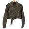ザラ ZARA フェイクレザー クロップド ライダースジャケット レディース import:L