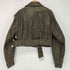 ザラ ZARA フェイクレザー クロップド ライダースジャケット レディース import:L
