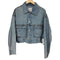ザラ ZARA クロップド カットオフ デニムジャケット レディース import:L
