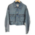 ザラ ZARA クロップド カットオフ デニムジャケット レディース import:L