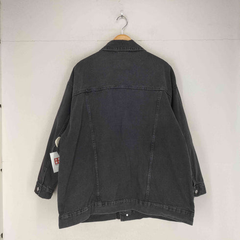 エイチアンドエム H&M ブラックデニムジャケット メンズ import:L