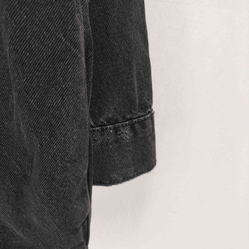 エイチアンドエム H&M ブラックデニムジャケット メンズ import:L