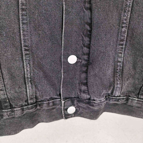 エイチアンドエム H&M ブラックデニムジャケット メンズ import:L