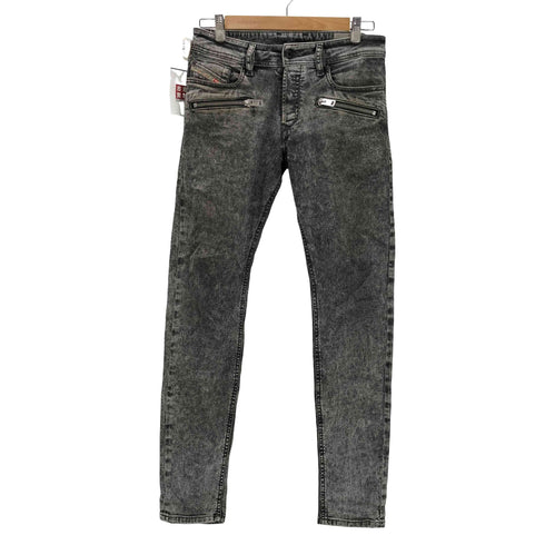 ディーゼル DIESEL SLEENKER-ZIP ケミカルウォッシュ デニムスキニー メンズ W27 L30
