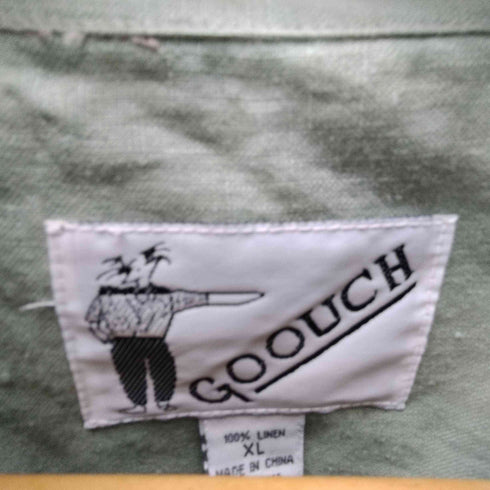 グーチ GOOUCH 刺繍リネンシャツ メンズ XL