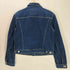アニエスベー agnes b. PARIS 90S MADE IN FRANCE 旧タグ トカゲ 革パッチ サンライズ期 フランス製 デニム トラッカー ジャケット 濃絹 短丈 archive アーカイブ メンズ 2