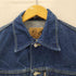 アニエスベー agnes b. PARIS 90S MADE IN FRANCE 旧タグ トカゲ 革パッチ サンライズ期 フランス製 デニム トラッカー ジャケット 濃絹 短丈 archive アーカイブ メンズ 2