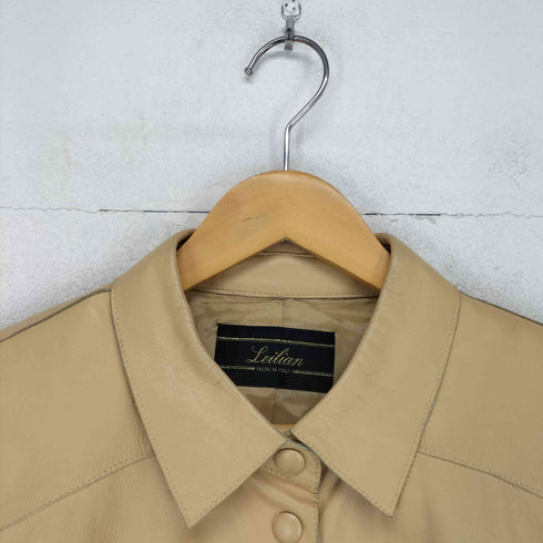 レリアン Leilian ラムレザージャケット スナップボタン レディース JPN:11号