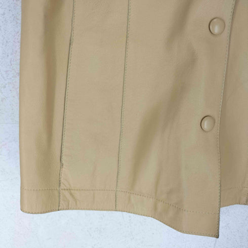 レリアン Leilian ラムレザージャケット スナップボタン レディース JPN:11号