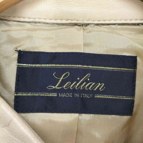 レリアン Leilian ラムレザージャケット スナップボタン レディース JPN:11号