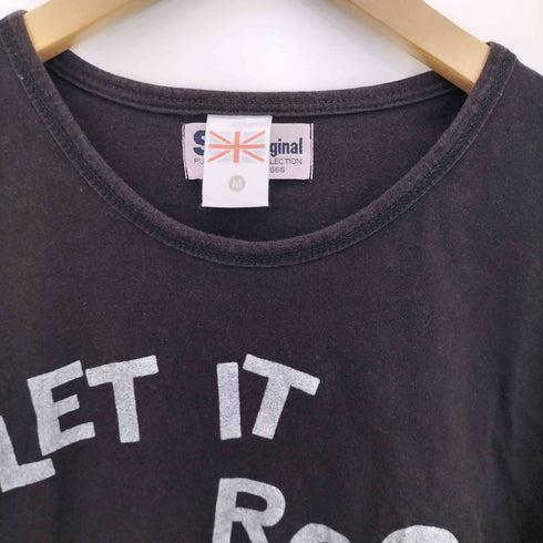 SIX3 ORIGINAL 666 LET IT ROCK プリント インサイドアウト クルーネックTシャツ メンズ import:M
