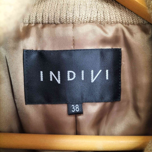 インディヴィ INDIVI カシミヤ混ステンカラーショートコート レディース JPN:38