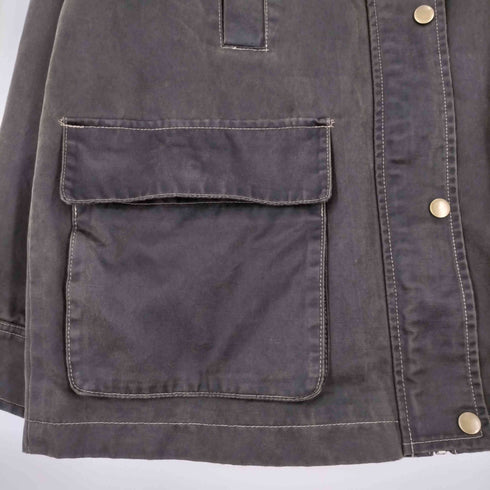 ザラ ZARA MIXED COLLAR WAXED JACKET ワックス レディース import:S