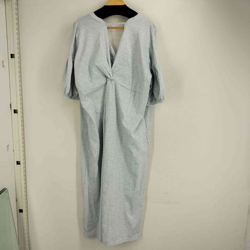 S COLLAGE Vネック バックオープン パフスリーブ ワンピース レディース