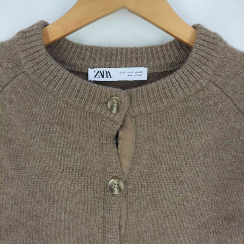 ザラ ZARA ウール クロップド ニットカーディガン レディース import:S