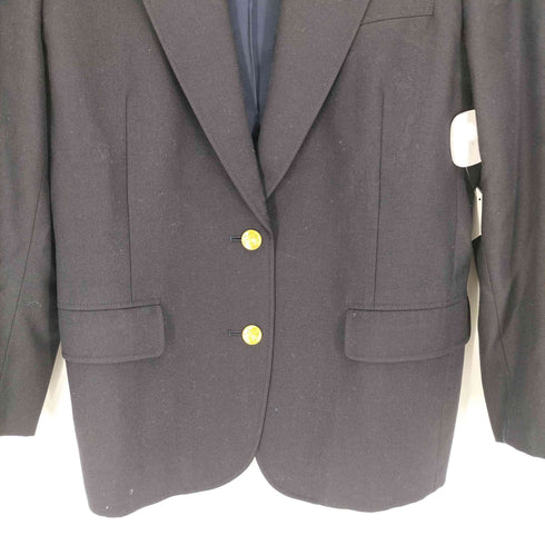 ブルックスブラザーズ BROOKS BROTHERS 日本製 金ボタン ウール紺ブレザー レディース 9ar