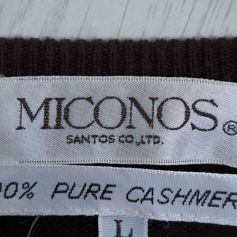 MICONOS PURE CASHMERE カシミヤカーディガン レディース L