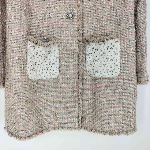 シンシアローリー Cynthia Rowley ツイードビジューロングジャケット レディース JPN:3