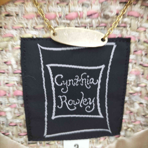 シンシアローリー Cynthia Rowley ツイードビジューロングジャケット レディース JPN:3