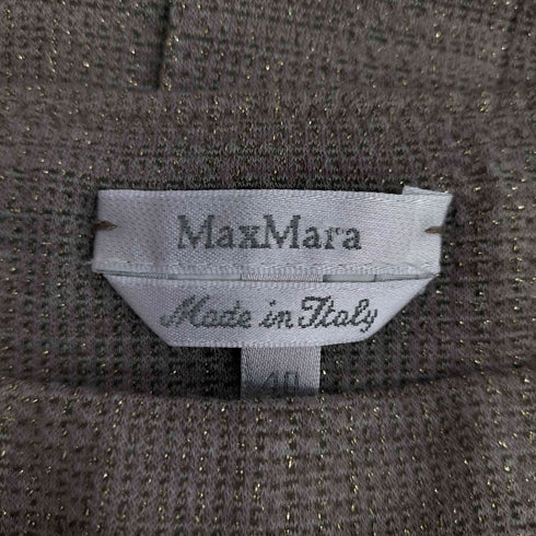 マックスマーラ MAX MARA イタリア製 白タグ ラメ プリーツスカート レディース JPN:40