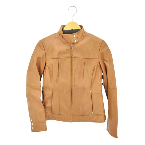 ALPHA CUBIC ラムレザージャケット レディース 9AR