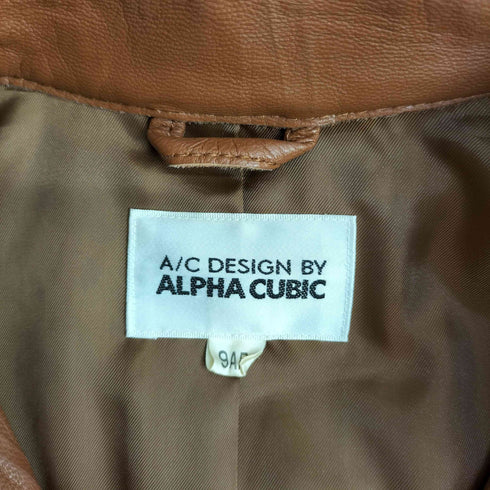 ALPHA CUBIC ラムレザージャケット レディース 9AR