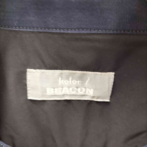 カラービーコン kolor BEACON 16AW ナイロン切替 ドローコード チェック L/S シャツ メンズ JPN:1