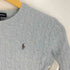 ラルフローレンスポーツ RALPH LAUREN SPORT ポニー刺繍 ケーブル編み メランジ ラムウールニット レディース import:M