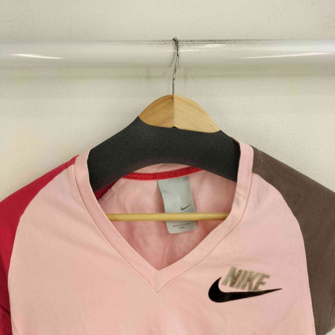 ナイキ NIKE 00S ベロアロゴ Vネック S/S カットソー レディース import:M