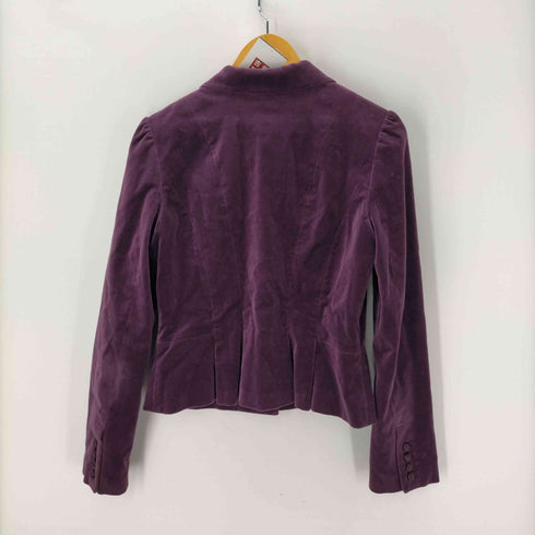 ギャップ Gap 00S 05AW 紺タグ OLD ベルベット ベロア クロップド ショート テーラード ジャケット Y2K レディース 8