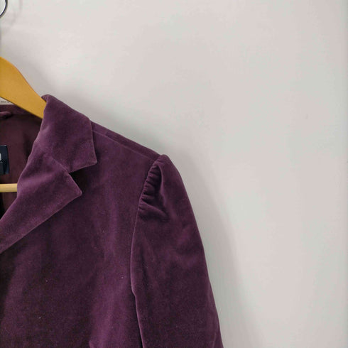 ギャップ Gap 00S 05AW 紺タグ OLD ベルベット ベロア クロップド ショート テーラード ジャケット Y2K レディース 8