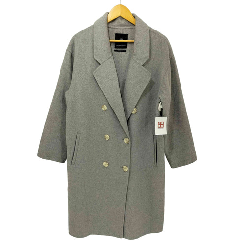 ザラ ZARA HANDMADE ダブルブレスト ウールブレンド ベルト付き ロングコート レディース import:M