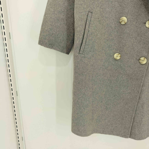ザラ ZARA HANDMADE ダブルブレスト ウールブレンド ベルト付き ロングコート レディース import:M