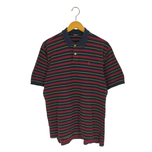 ポロバイラルフローレン Polo by RALPH LAUREN ポニー刺繍 ボーダー柄 S/S ポロシャツ メンズ import:XL
