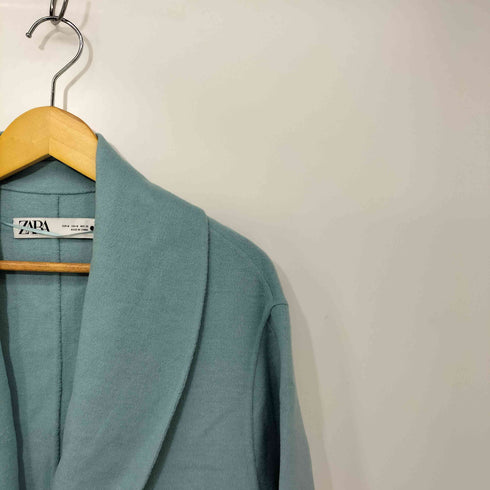 ザラ ZARA ウール混 ショールカラー オーバー チェスターコート レディース import:M