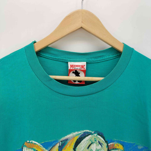 90S 赤タグ 後期 USA製 US 絵画 キャラクター プリント クルーネック S/S Tシャツ メンズ