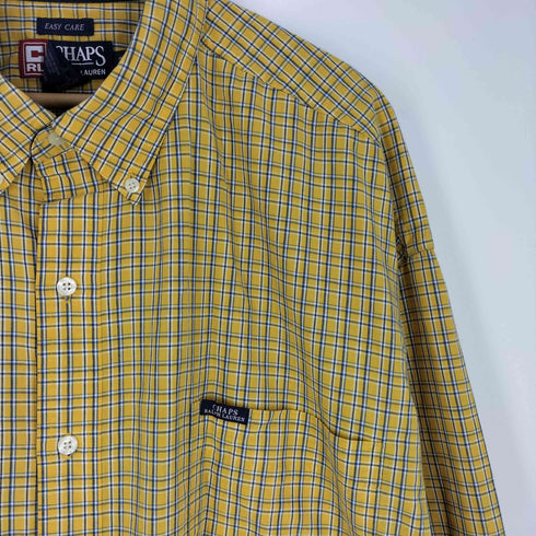 チャップスラルフローレン CHAPS RALPH LAUREN 90s EASY CARE チェック ボタンダウンシャツ メンズ 3XLT
